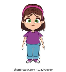 Beautiful girl cartoon