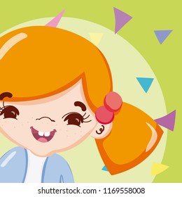 Beautiful girl cartoon