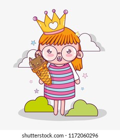 Beautiful girl cartoon