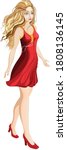 Beautiful Girl cartoon vector art and illustration