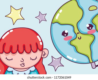 Beautiful girl cartoons