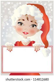 A beautiful girl with Christmas dress
