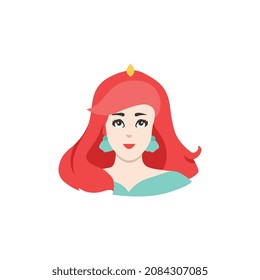 Beautiful girl in the crown. Fashion and style, clothing and accessories. Vector illustration