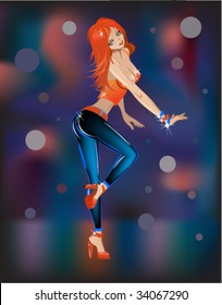 beautiful girl dancing
