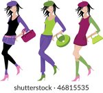 Beautiful girl in different clothes