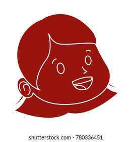 Beautiful girl face cartoon