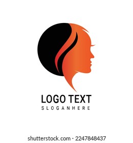 Beautiful girl face- logo design