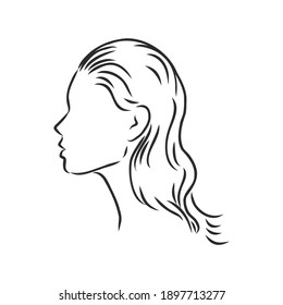 Tete Silhouette Femme Dessins High Res Stock Images Shutterstock