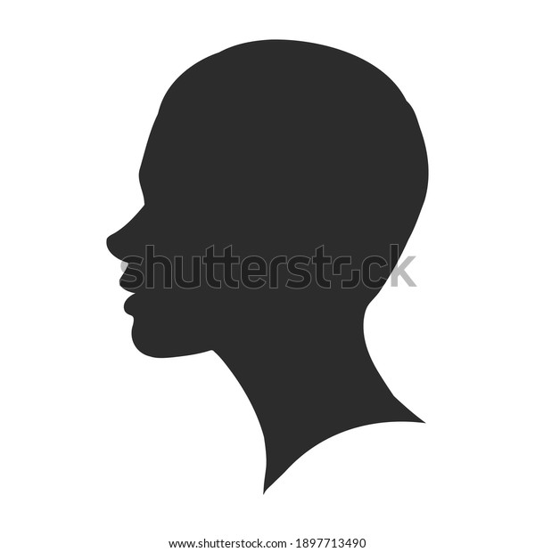 Beautiful Girl Face Silhouette,
Vector illustration. girl profile vector sketch
illustration