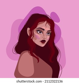 a beautiful girl fashion illustration
