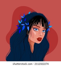 a beautiful girl fashion illustration