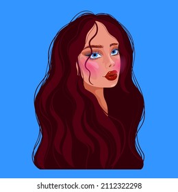 a beautiful girl fashion illustration