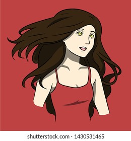 beautiful girl free vector set