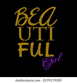 BEAUTIFUL GIRL, Graphic design print t-shirts fashion, illustration, vector, posters, cards, stickers, mug