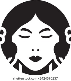 Beautiful girl hair vector illustration