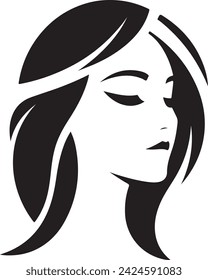 Beautiful girl hair vector illustration