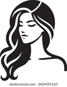 Beautiful girl hair vector illustration