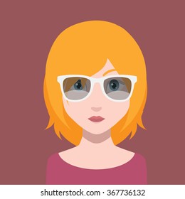 Beautiful Girl, With Hairstyle