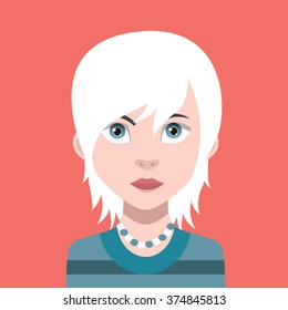 Beautiful Girl, With Hairstyle