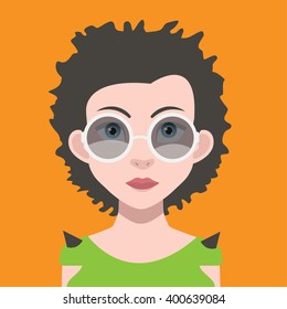 Beautiful Girl, With Hairstyle
