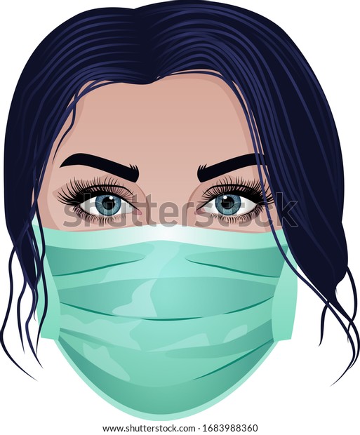 Beautiful Girl Mask Stock Vector Royalty Free 1683988360 Shutterstock 4954