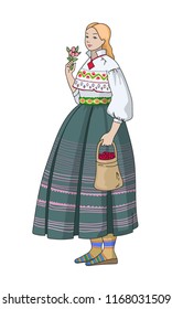 Beautiful girl in national clothes