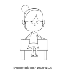 Beautiful girl on chair