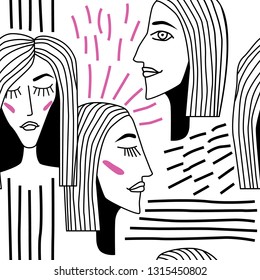 Beautiful girl pattern
