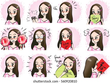 beautiful girl set