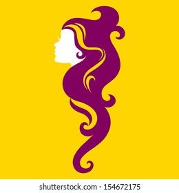 Beautiful girl silhouette