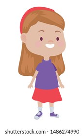 Beautiful girl smiling and having fun vector illustration graphic design.