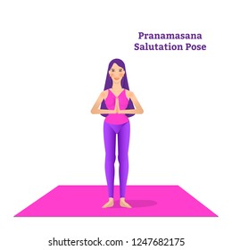 beautiful girl is standing in yoga position