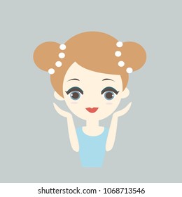 beautiful girl vector