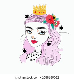 beautiful girl vector