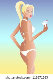 beautiful girl vector