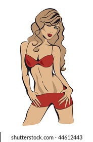 bella chica, vector