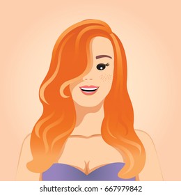 Beautiful girl vector