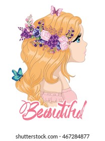 beautiful girl vector design.