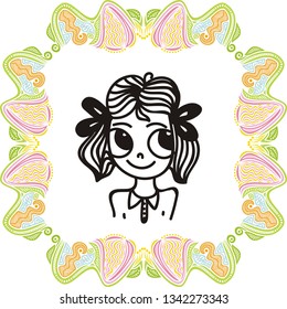 Beautiful girl. Vector illustration