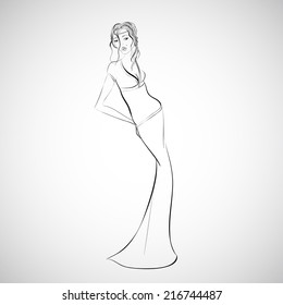 Beautiful girl. Vector illustration