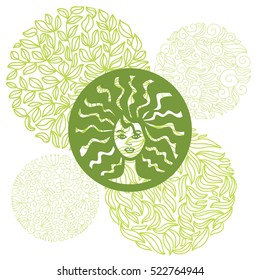Beautiful girl. Vector illustration.