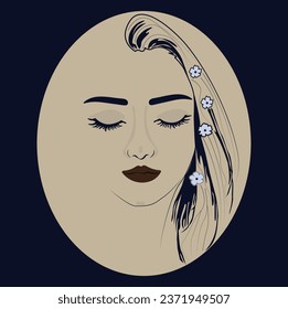 Beautiful Girl Vector T-Shirt Design