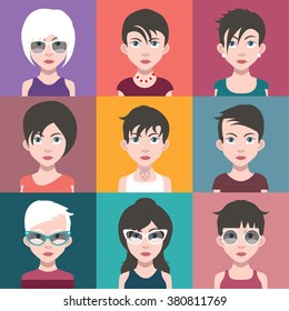 Beautiful Girls, With Hairstyle