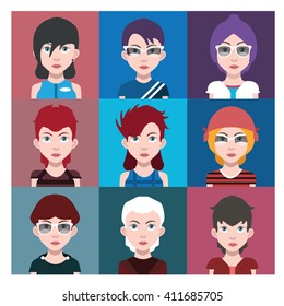 Beautiful Girls, With Hairstyles