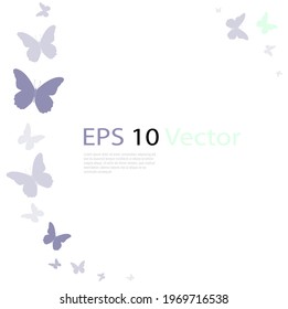 Beautiful Girly Pattern with Butterflies. Vector Illustration