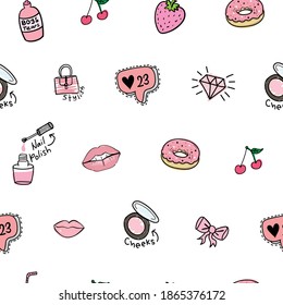 Beautiful girly seamless repeating texture background design