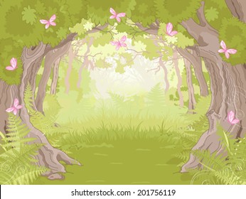 Magic Forest Background Images Stock Photos Vectors Shutterstock