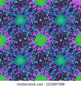 Beautiful glamorous magic abstract background multicolored geometric seamless pattern.