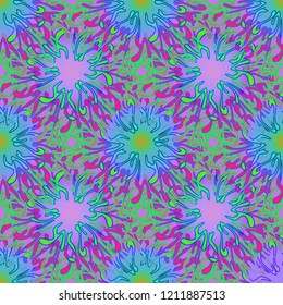 Beautiful glamorous magical abstract background multicolored geometric seamless pattern.