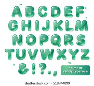 beautiful glance mint candy alphabet